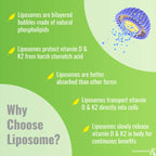 UpNourish Liposomal D3 K2 MK-7 – 365 Mini softgels with Organic Coconut Oil - 5000 IU 125 mcg Vitamin D3 and 100 mcg Vitamin k2 for Optimal Bone and Immune Health