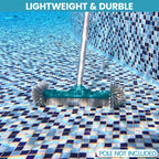 18” Pool Brush Head - Plastic Pool Brushes with Round Ends for Cleaning Swimming Pool Walls, Steps & Corners, Safe for Vinyl Liner(No Pole)