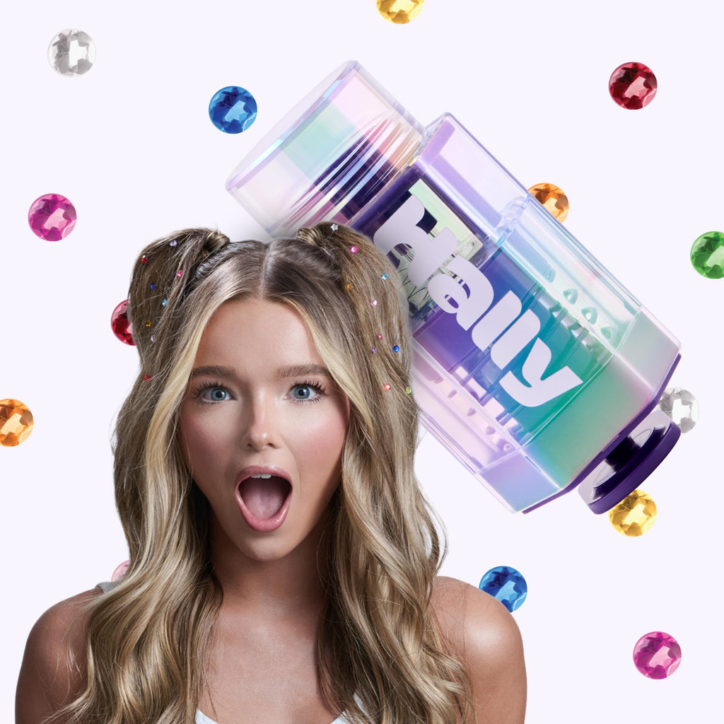 Hally Hair Gem Pen Kit with 240 Stick-On Hair Gems and Stamper Tool