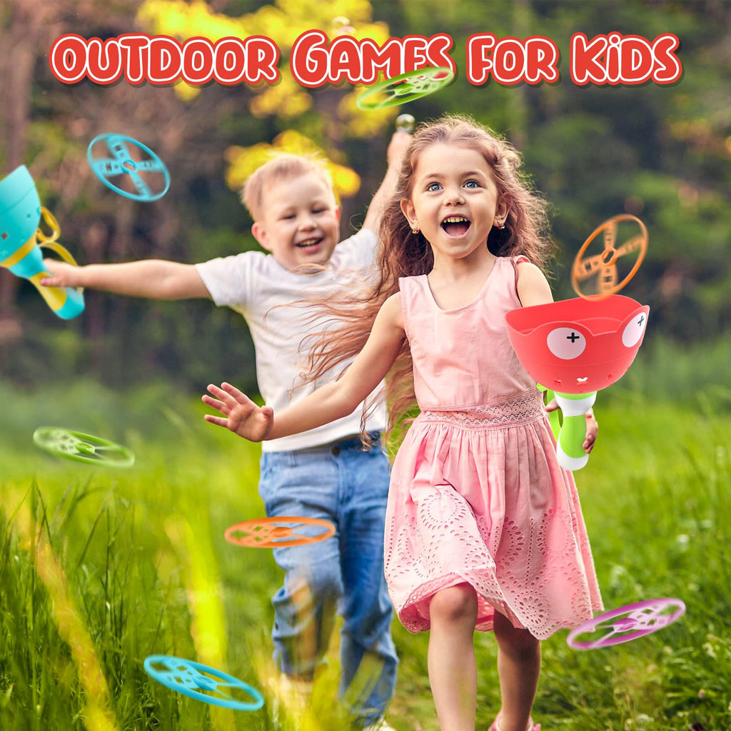 Outside Toys for Kids Ages 4-8 - Manual Capture Catching Game with 24 Discs