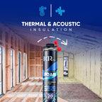 ixirpro Spray Foam Insulation Can (23.4 oz. / 670 g) Expanding Foam Sealant, Spray Insulation, Closed Cell Spray Foam Insulation, High Density, Walls Ceiling Windows Doors