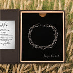 Love You This Much You Are a Fighter 5mm Twist Bracelet, Cancer Care Gifts for Men, Male Hospital Gift, Manly Get Well Gift for Him, For a Man in the Hospital, Luxury Box & Card (Black/Black)
