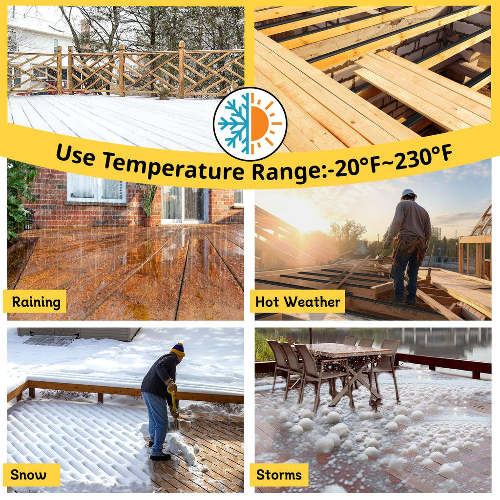Hanotic Joist Tape for Decking 2" x 50', 1 Rolls Weatherproof Butyl Sealant Tape - Waterproof and Anti-Corrosion for Extend Deck Life for Wood Joists Beams Roof Rv