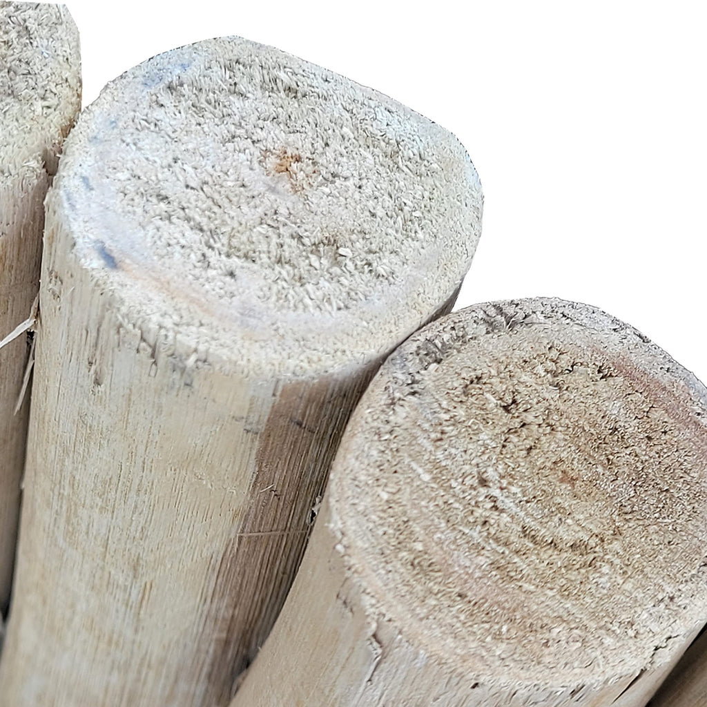 FOREVER BAMBOO Natural Eucalyptus Wood Solid Log for Garden Edging Lawn Landscape Fence Borders 72 in L x 6 in H x 1.25 in D