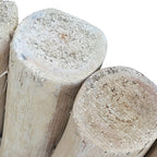FOREVER BAMBOO Natural Eucalyptus Wood Solid Log for Garden Edging Lawn Landscape Fence Borders 72 in L x 6 in H x 1.25 in D