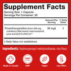 Szio+ Utiva Cranberry PACs – Clinically Studied Ingredients 36mg PACs Extract - UTI Prevention for Women - Urinary Tract Health – Cranberry Supplement Pills for Bladder Health, 30 Vegi Capsules