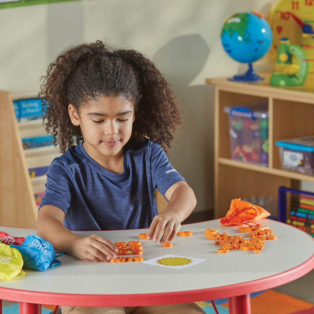 hand2mind Rainbow Lowercase Magnetic Letters, Plastic Magnetic Letters for Classroom, Alphabet Letters for Kids, Letter Recognition for Kindergarten, Word Building Letter Magnets for Kids (Set of 6)