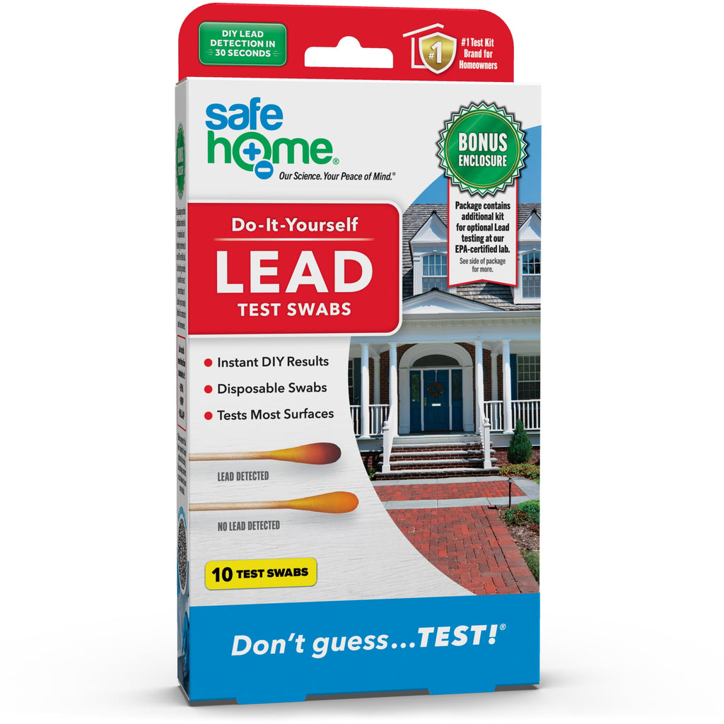 Safe Home® Lead in Solids Combo Test Kit – 10 DIY Swabs + Optional Testing at our EPA Certified Lab – Made in the USA for Homeowners & Contractors – (2 Pack)