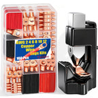 Twidec/160PCS Battery Cable Ends AWG 2 4 6 8 10 12 Gauge Copper Cable Wire Lugs,Ring Terminals Connectors,Copper Ring Terminals Connectors and Hammer Lug Crimper Tool 8 AWG to 0000 AWG