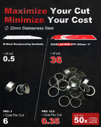EZARC Carbide Reciprocating Saw Blade R978HM Endurance for Thick Metal, Cast Iron, Alloy Steel 9-Inch 8TPI, 1-Pack