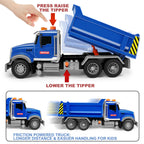 Dwi Dowellin Kid Trucks Toys for Boys Age 3-5,Big Dump Truck with Lights and Sounds,Kids Boy Toys Christmas Birthday Gift Car
