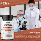 Real Science Dystonex - Dystonia Support Supplement for Tremors, Muscle Contractions & Spasms – Muscle Relaxer Pills with Vinitrox & GABA for Nerve Support & Blood Circulation – Made in USA, 60 Caps