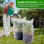 2 PCS Large Fruits Tree Netting Cover for Garden, 6.6 x 8.2 ft Insect Bird Barrier Deer Netting Cover Bag with Drawstring Garden Plant Netting for Tomato Blueberry Bush Netting Covers