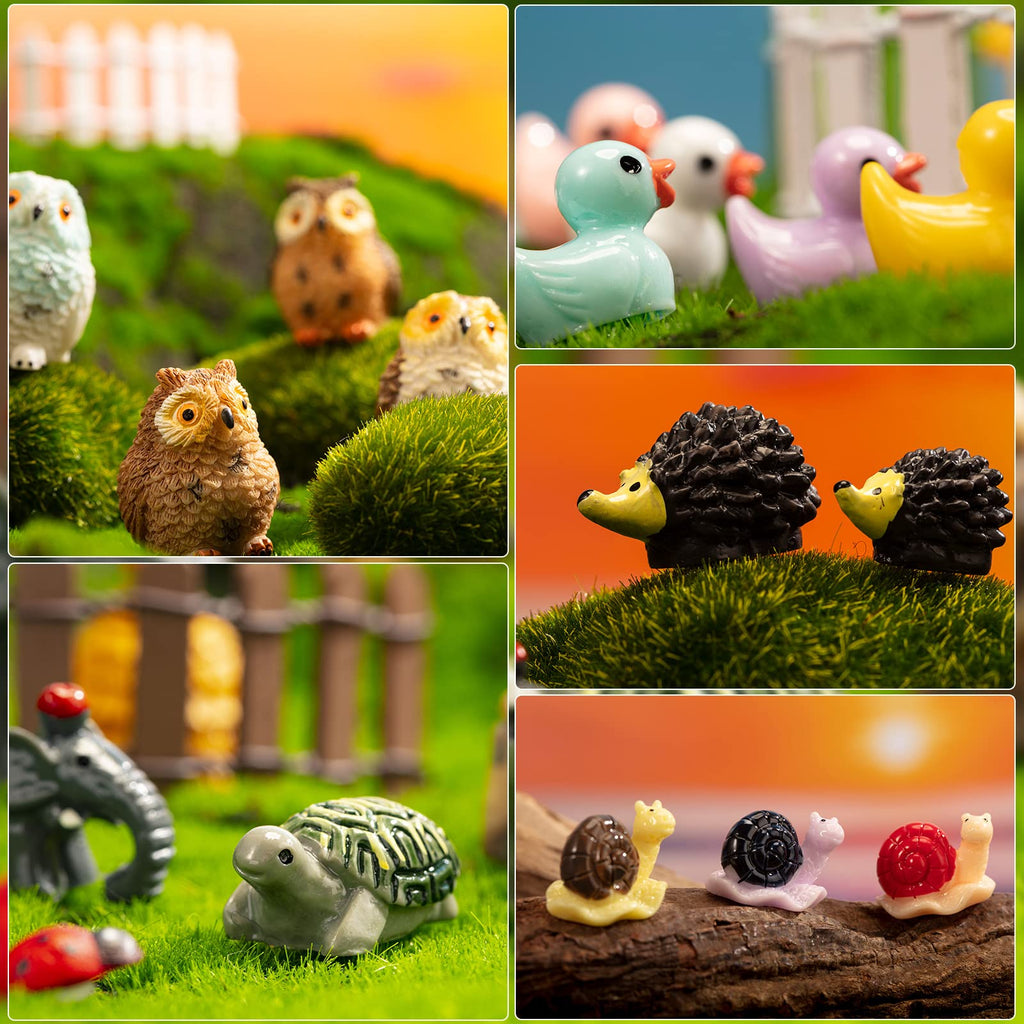 Tuanse 248 Pcs Miniature Fairy Garden Accessories with Mini Resin Animals