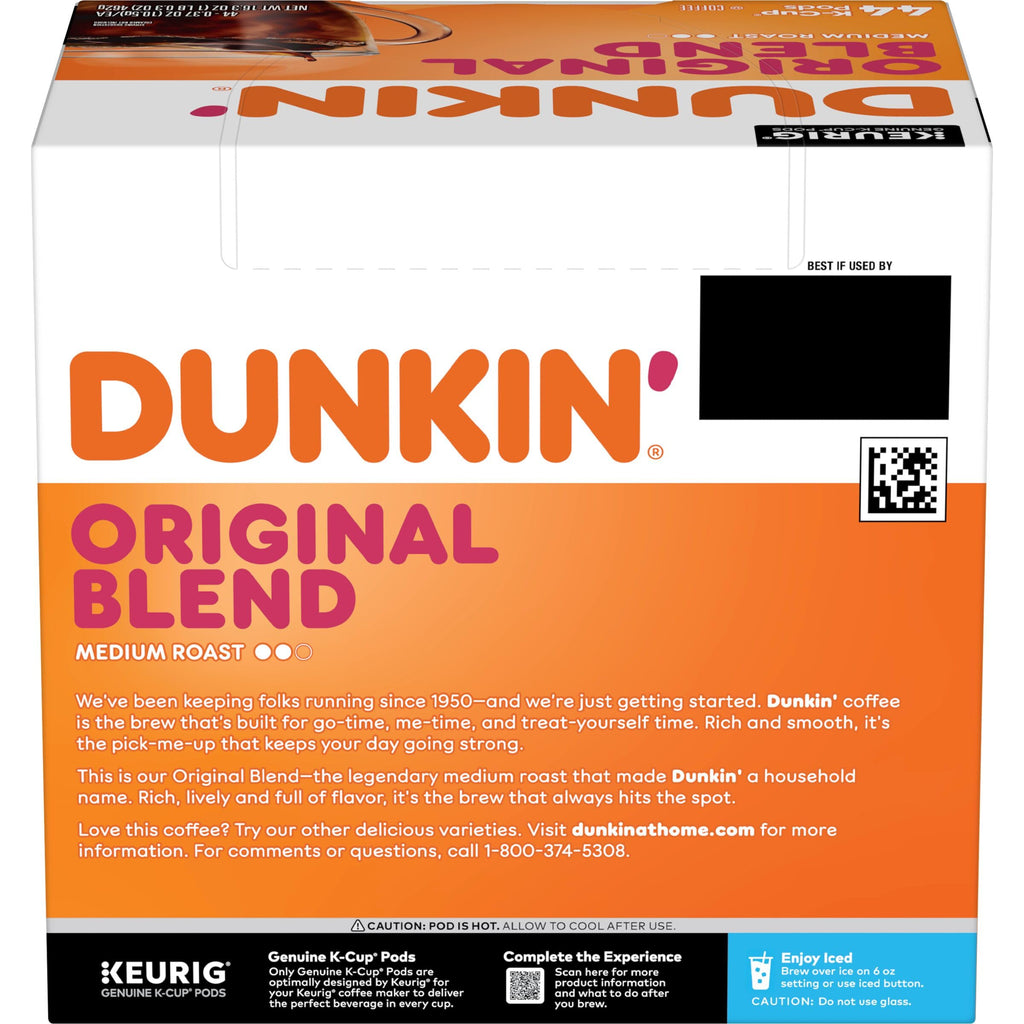 Dunkin’ Original Blend Medium Roast Coffee, Keurig K-Cup Pods, 44 Count Box
