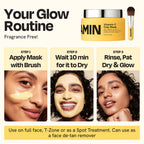 Gleamin Vitamin C Clay Mask for Dark Spots - Brightening Clay Face Mask with Turmeric, Deep Cleansing & Pore Refining Treatment, Helps Improve Uneven Tone & Post-Blemish Texture, 2.5 oz Up to 20 Uses