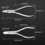 LEONTOOL Round Nylon Jaw Eyeglasses Frame Pliers Kit with Eyeglass Repair Screwdriver Optical Pliers Set