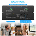 RV Carbon Monoxide & Propane Gas Alarm, Briidea Dual LP/CO Alarm with Separate LED Indicator Light, Metal Housing, 100dB Loud Alert, Flush Mount, Compatible Replacement for Safe-T-Alert 30-442 Series