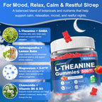 GlaGmrry 90 Count | L Theanine Gummies, L Theanine Supplement for Adults & Kids, w/Ashwagandha, Magnesium, GABA & 5-HTP, Sugar Free Liposomal Formula for Calm Relax zzZ M♡♡d & Focus, Vegan