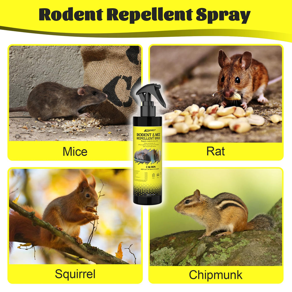 Peppermint Oil Spray for Rodents,Mouce Repellent for Car Engines,300ml