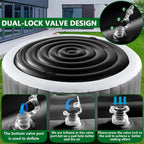 Tlswshsy 5.4 Ft Inflatable Hot Tub Cover- Energy Saving lid for Round Hot Tub- Foldable Protective Rain Overflow Cover for Outdoor Inflatable Hot Tubs (Black)