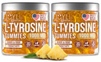 2 Pack - JOYLI L-Tyrosine Gummies 1000MG – Sugar-Free Vegan Focus Supplement & Mood Support for Kids & Adults – 500mg Per Gummy – Sleep Gummies for Memory, Energy & Wellness – 60 Pcs per Pack