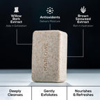 MARLOWE. No. 102 Body Scrub Soap 7 oz (3 Bars), Exfoliating Soap Bar with Shea Butter, Olive Oil & Green Tea Extracts, Cleanses, Smooths & Revitalizes Skin, Original Sage & Fir Scent