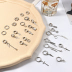 THUNARAZ 25Pcs Clip on Earrings for Men Cross Dangle, Fake Earrings