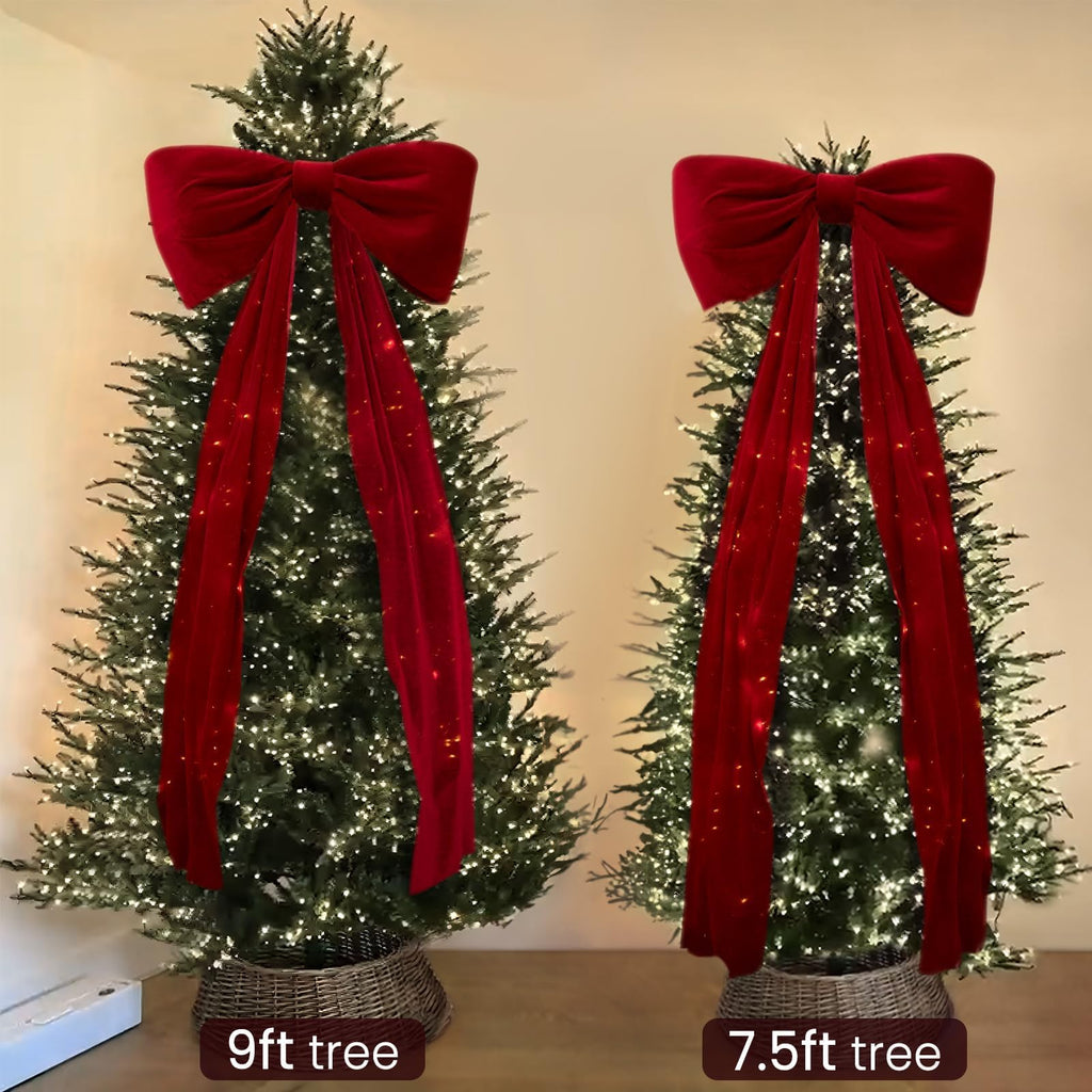 Christmas Decorations - 6 Ft Giant Bows for Christmas Tree Decor
