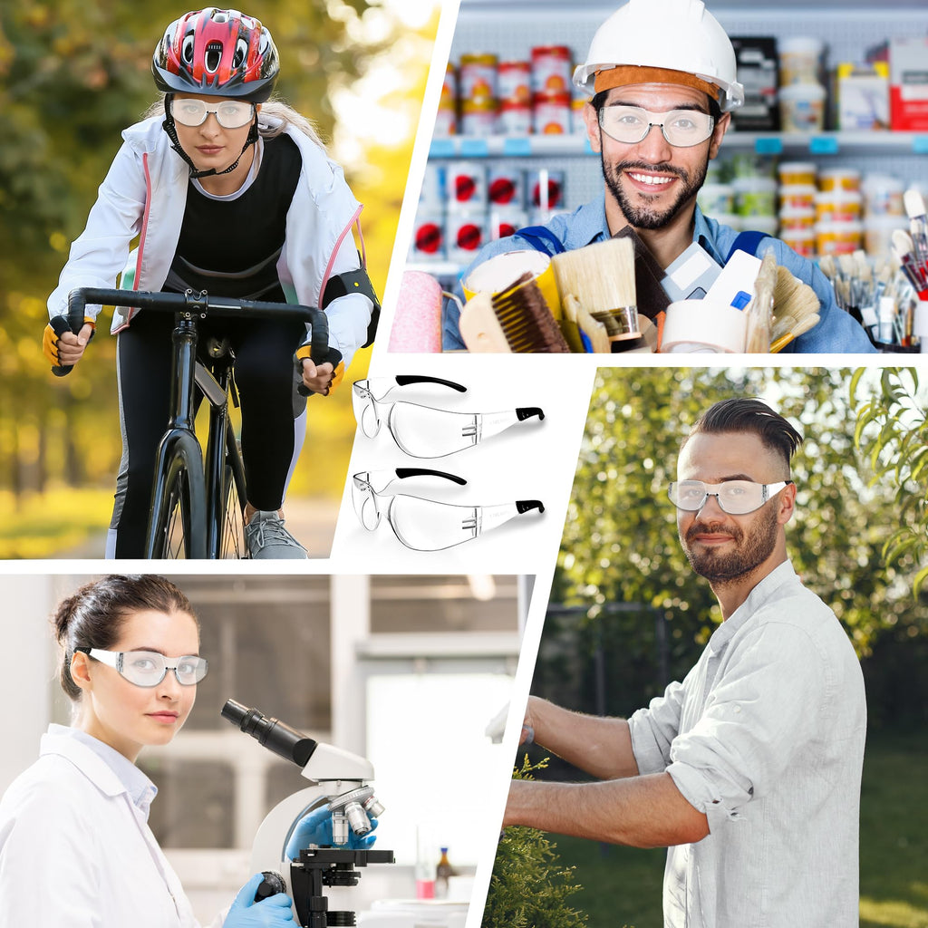 Salfboy Clear Safety Glasses Bulk of 50 Ansi Z87.1 Certified for Scratch Impact Resistant Lens Protective Eyewear for Work, Lab, Construction