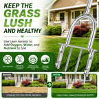 Bigwish Manual Lawn Core Aerator Tool, Stainless Steel Plug Aerator