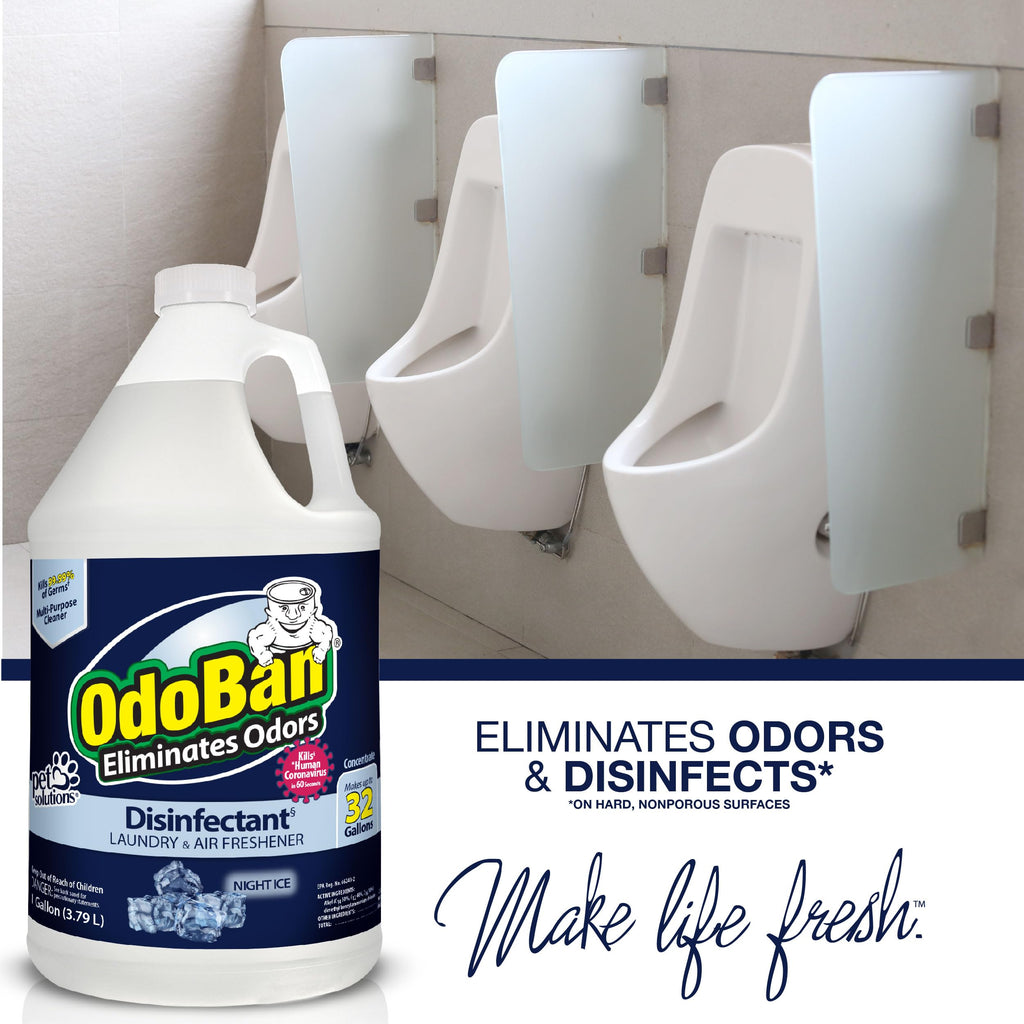 OdoBan Disinfectant Concentrate and Odor Eliminator, Made in the USA, Night Ice Scent, 4 Gallons