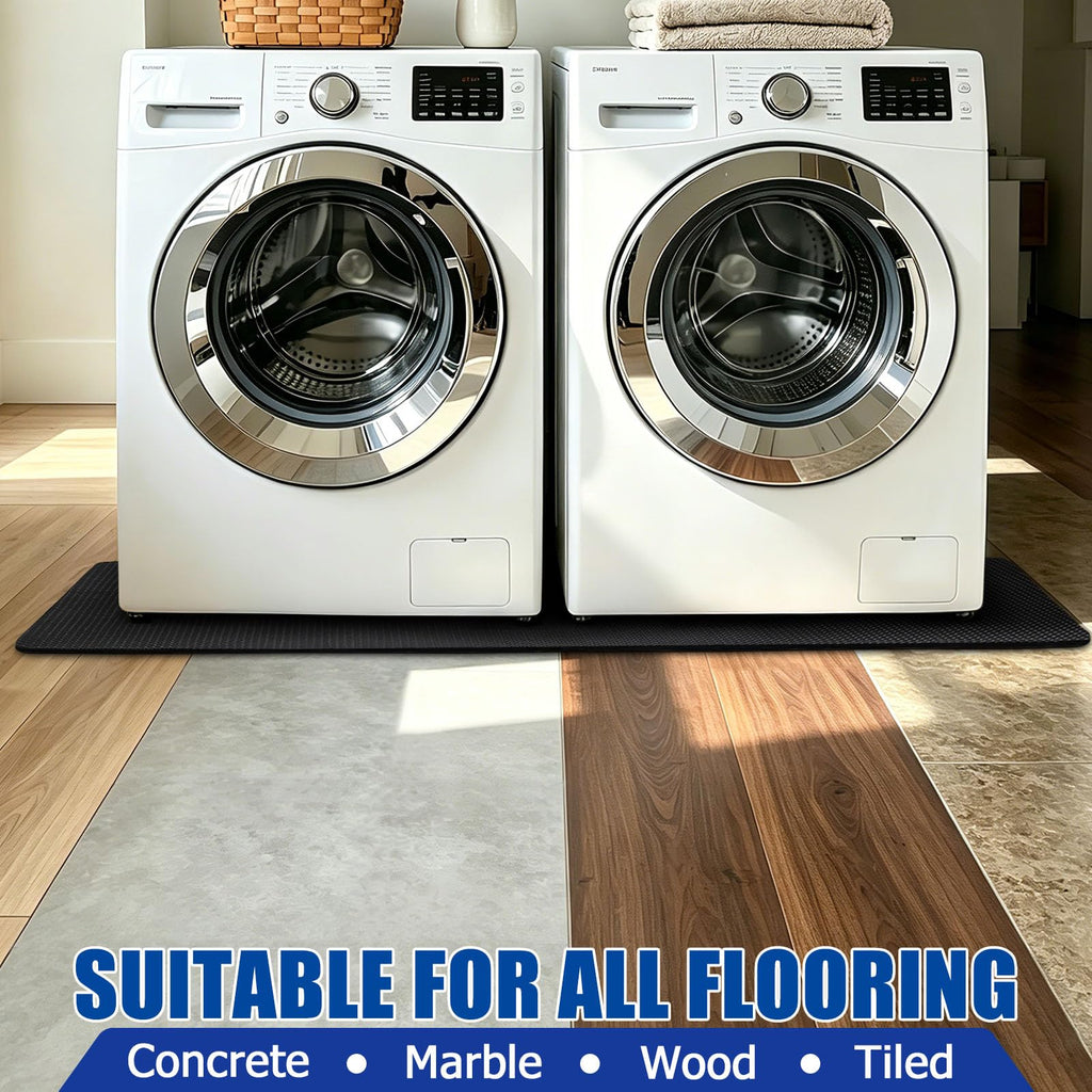 Gsbomzap Doubled-Sided Non Slip Under Washing Machine Mat, 63" x 30.7"