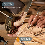 Sanding Sticks 50 Pcs, Double-Ended Sanding Tools for Wood & Plastic Models, 120/280 Grit, 5.4 x 0.2 Inch - Fine Detailing in Tight Spaces with Matchstick Design