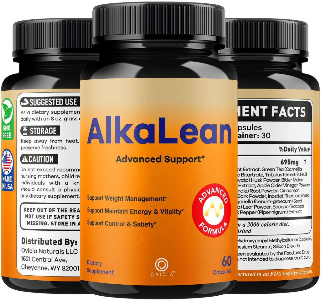 (3 Pack) Alkalean Capsules - Official Alkalean Pills Advanced Premium Support for Maximum Strength with All Natural Ingredients Vitamins for Overall Health & Wellness, 180 Capsules for 3 Months