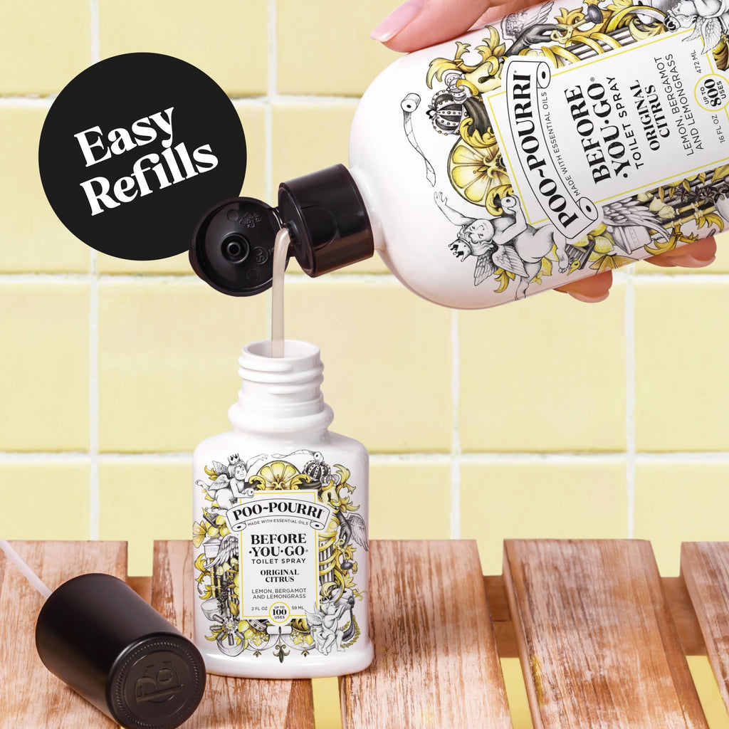 Poo-Pourri Before-You-Go Toilet Spray Refill, Original Citrus, 16 Fl Oz