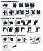 Weighted Vest Set 44LB for Men & Women, Adjustable Workout Weight Vest with Steel Plates, Weighted Training Vest with Wrist Weights and Ankle Weights for Strength Training, HIIT, Rucking & Cardio