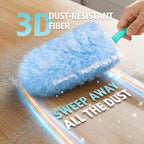 Duster Refill for Swiffer Duster, 30 Count Heavy Duty 2 Side 360° Duster Refills with 1 Handle, 4X Microfibers, Disposable Multi Surface Dusters for Cleaning