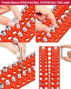 Manalete Thread Checker, 55 Nut and Bolt Thread Checker, Screw Size and Thread Identifier Gauge with 19 Standard & 17 Metric &19 Drill Bit Gauges, Bolt Size Finder for Quickly Identify Thread Sizes
