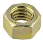 7/16"-20 (25 Pack) Grade 8 Hex Nut, Fine Thread, Yellow Zinc by Makers Bolt