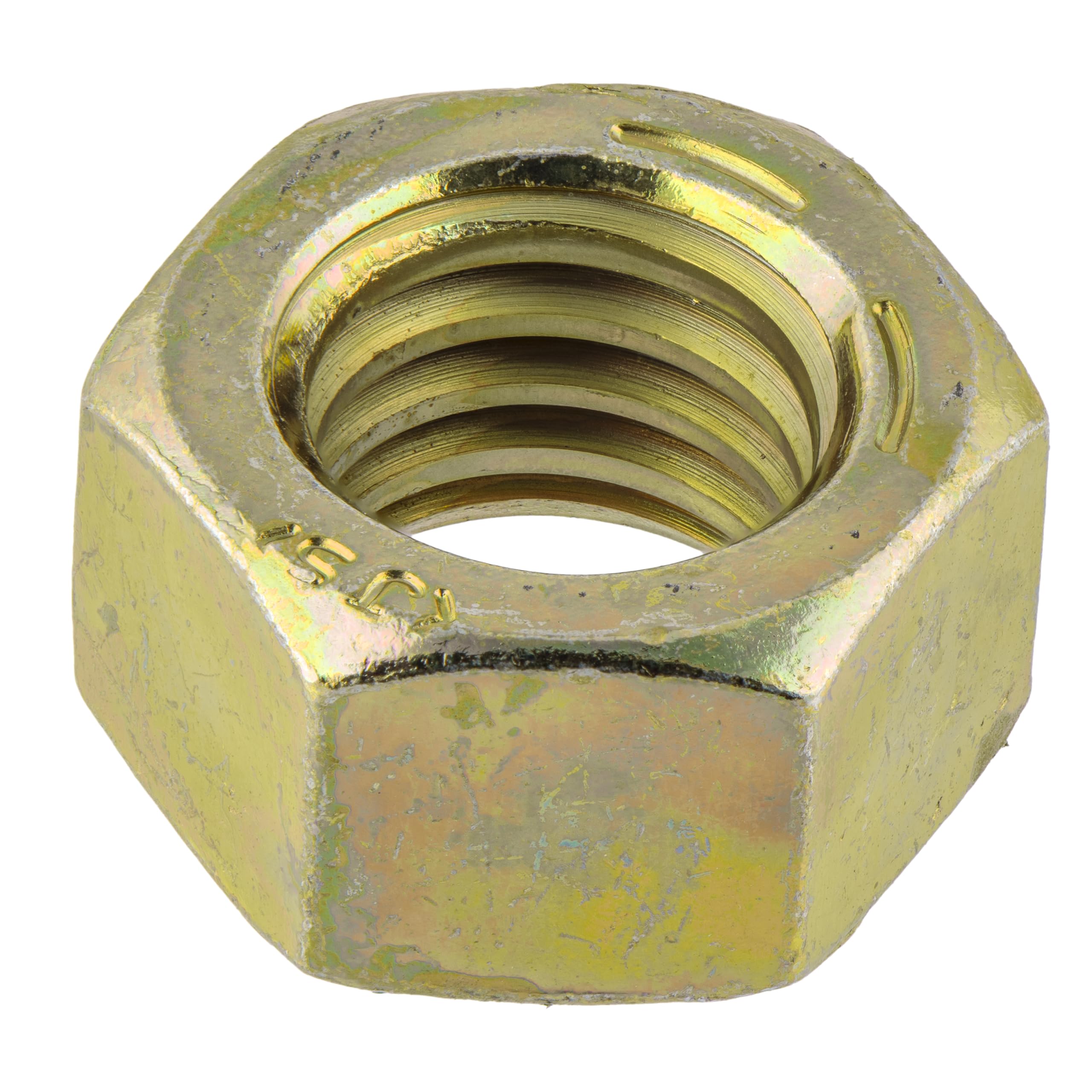 7/16"-20 (25 Pack) Grade 8 Hex Nut, Fine Thread, Yellow Zinc by Makers Bolt