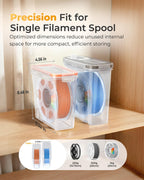YOOPAI Pro Filament Storage Box – Precision-Fit Airtight Container for Single 1KG Spools, Flat-Lid Design for Stable Stacking, Premium Desiccant Moisture Control, 3D Printer Filament Storage 8 Pack