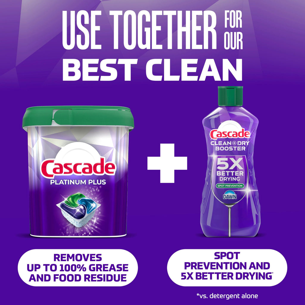 Cascade Platinum Plus Dishwasher Pods, Dishwasher Detergent, Dish Detergent Soap, Fresh, 57 Count