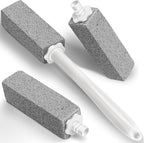 W&E Choice Toilet Pumice Stone 3 Pack, Pumice Stone for Bathtub Cleaning with Extra Long Handle, Toilet Brush for Cleaning Toilets, Bathtubs, Grills, Swimming Pools, Sinks