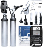 Zyrev Otoscope Oph Diagnostic Set - 36 Piece Medical and Nursing Student Otoscope/Opthalmoscope Diagnostic Kit - with Leather Case for Educational and Professional Settings (Regular)