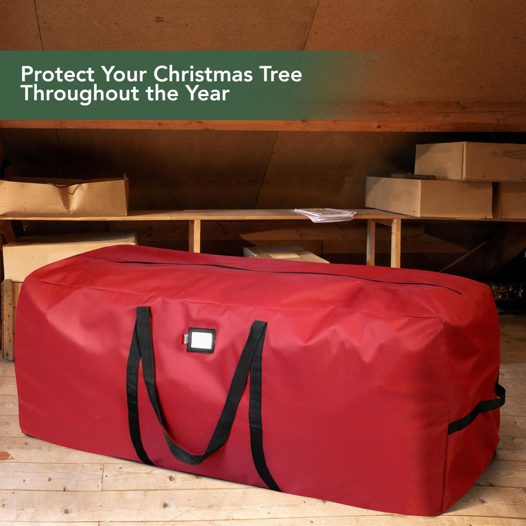 Holiday Cheer Christmas Tree Storage Bag Waterproof 9ft Red