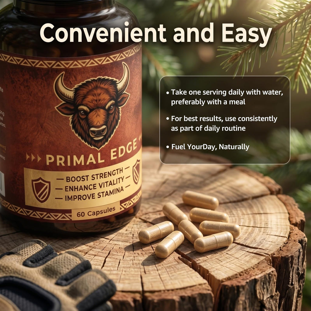 VUXON Primal Edge Bison, Primal American Bison Extract Capsules – 60 Capsules