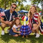 Allyix 4th of July Patriotic Porch Goose Outfits for 23 Inch Lawn Statue