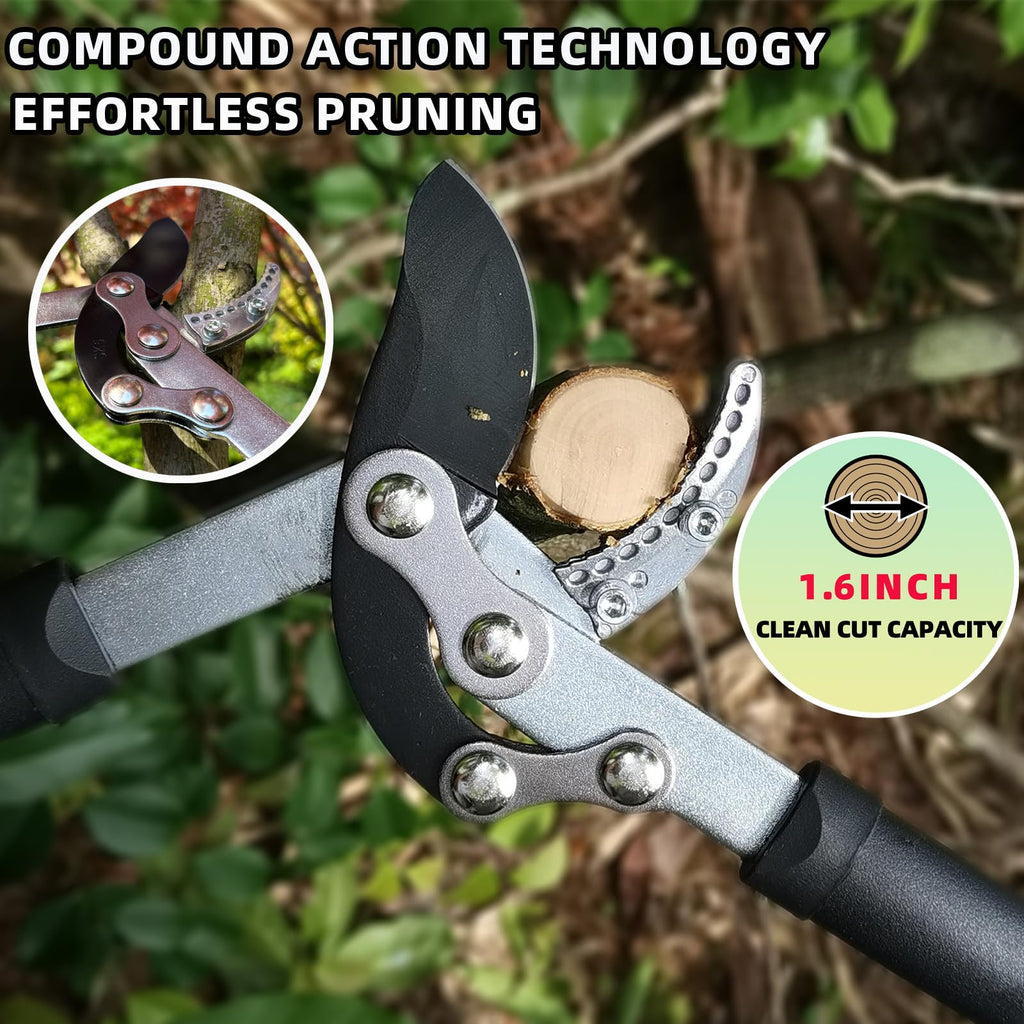 YRTSH Loppers Hedge Clippers & Pruners Combo Set 3-Piece Hedge Shears