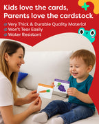 Toddler Flash Cards - Learn Colors, Numbers, Shapes, Opposites on Thick Jumbo Flashcards for Early Learners - Teacher Designed for Preschool, Kindergarten & Toddlers